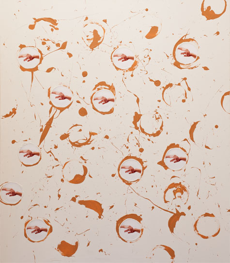 Lilli Thiessen
I see you baby (shaking that hand), 2012
Acrylic and c-print on canvas
180 x 154 cm (70 7/8 x 60 5/8 in.)