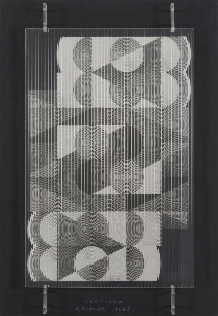 CONSTANTIN FLONDOR
CONTINUM, 1968-1981
SILVER GELATIN PRINT MOUNTED ON WOOD PANEL, GROOVED GLASS 
119 X 97 CM