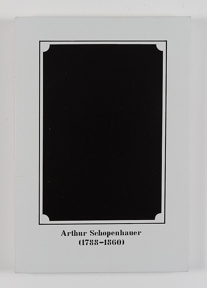 Endre Tót
Arthur Schopenhauer (1788-1860), 1994
acrylic on cardboard
60 x 40 cm