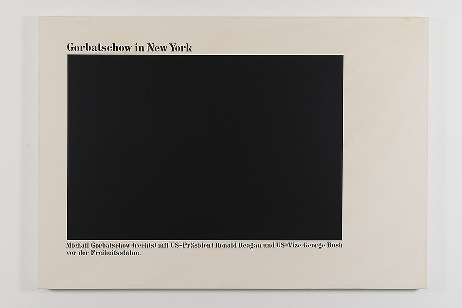 Endre Tót
Gorbatschow in New York, 1990s
acrylic on canvas
86 x 123 cm