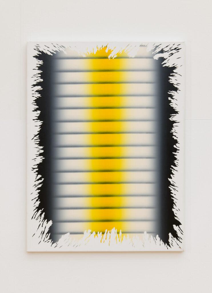 Tamás Hencze, Coloured shadow (yellow), 2000, oil on canvas, 80h x 60w cm