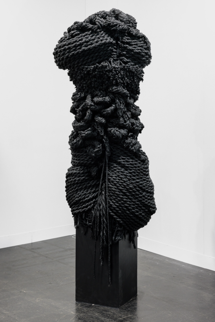 Amirteymour, 2024 Hemp rope, concrete, steel, acrylic and glue 76¾ x 29½ x 25⅝ in. 195.00 x 75.00 x 65.00 cm