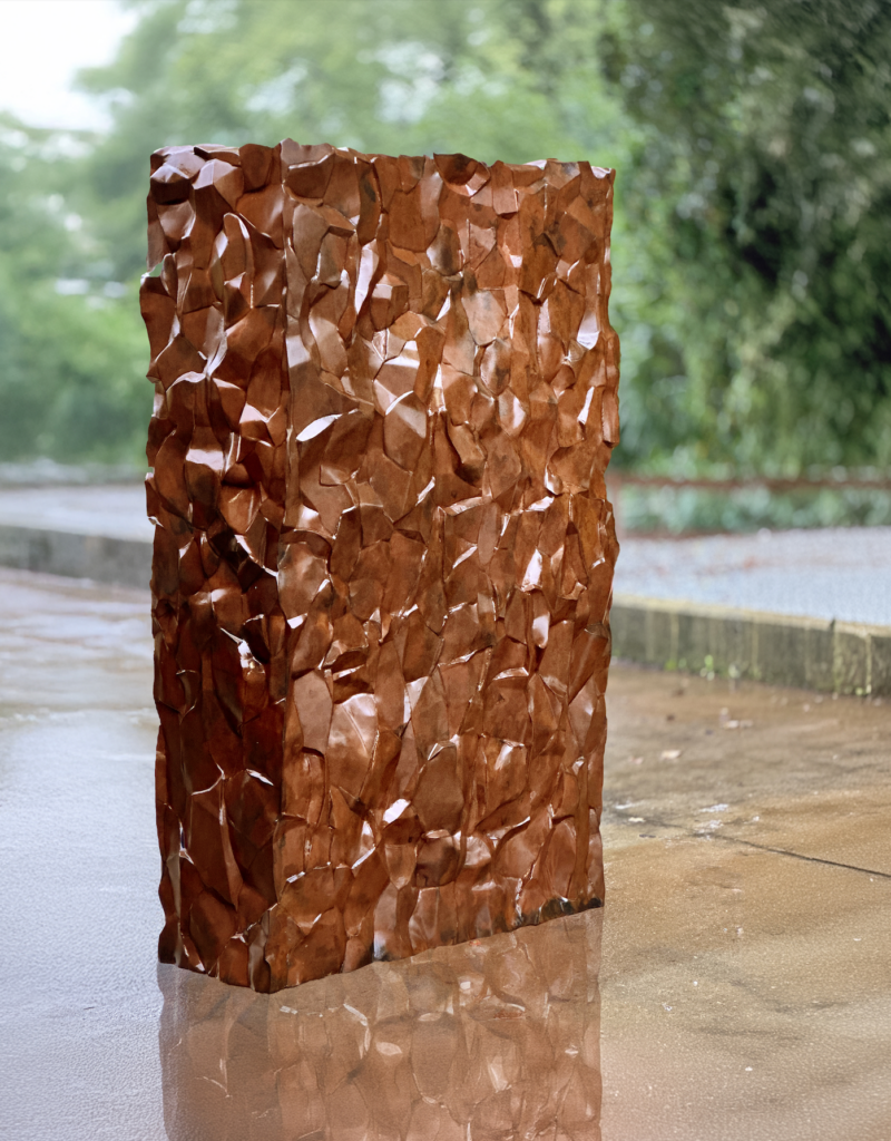 Flow State , 2023 CorTen Steel 74 x 46 x 20 in. 188 x 117 x 51 cm.